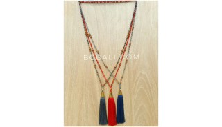 exclusive golden king cup tassels beads necklaces 3color